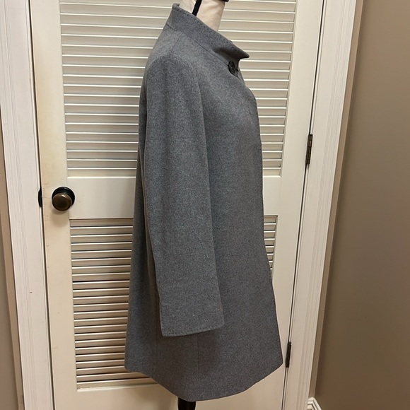 Cinzia Rocca Icons Medium Weight Wool & Cashmere-Blend Coat in Gray, Size 8, NWT - Picture 10 of 17